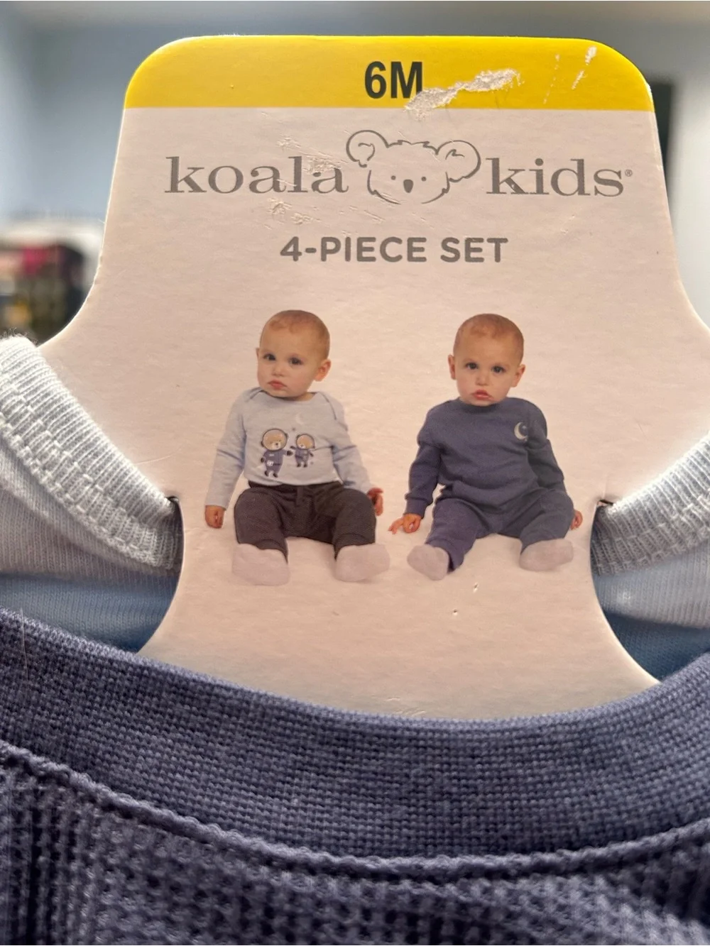 Koala Kids Baby Boys 4 Piece Outfit Set Blue Size 6M New